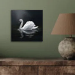 Zwaan - Water - Natuur - Realistisch - Wit aluminium wit klein -sfeer2