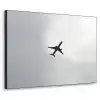 Minimalistisch - Silhouet - Zwart - Vliegtuig Textielframe zwart klein -3d