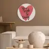 Hart - Rood - Valentijn Akoestische PET Vilt - Rond klein -sfeer1