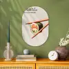 Sushi - Zalm - Rijst - Japans Wandcirkel Ovaal Forex klein -sfeer2