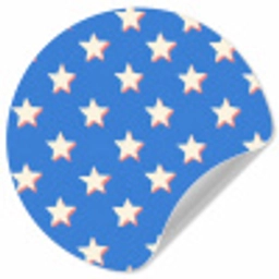 Sterren - Patroon - Blauw Wandcirkel behangsticker klein 186 -3d