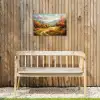 Landschap - Illustratie - Natuur Tuinposter op houten frame 2 cm dik klein -sfeer4