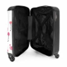 Flamingo feestje NBS - Handbagage koffer - Kinderen Unisex middel -binnenkant