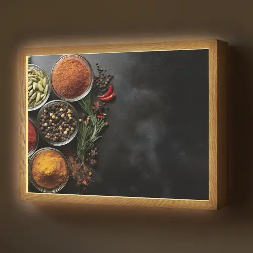 Glazen - Bakjes - Blaadjes - Kruiden Light Box met batterij (Wandlamp) middel -z3d_website
