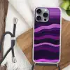 Lijnen - Golven - Paars - Abstract Hoesje iPhone 16 Pro Max met koord klein -sfeer4
