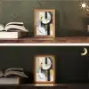 Abstract - Goud - Zilver - Vormen - Aesthetic Light Box met kabel (Tafellamp) klein -sfeer3
