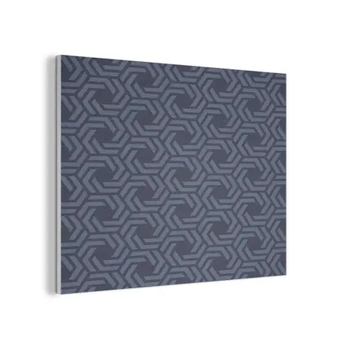 Patroon - Blauw - Geometrisch PET vilt klein 837 -3d