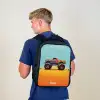 Monstertruck met Graffiti Print in het Zand Rugzak - Zwart middel -sfeer8