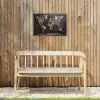 Wereldkaart - Stenen - Realistisch Tuinposter op houten frame 2 cm dik klein -sfeer4