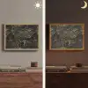 Zwart - Marmer - Goud - Nerf Light Box met batterij (Wandlamp) middel 907 -sfeer3