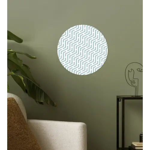 Design - Geometrie - Patroon - Groen Wandcirkel behangsticker klein 186 -sfeer2
