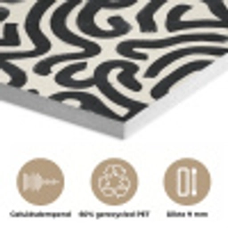 Modern - Abstract - Zwart PET vilt klein 837 -closeup_NL