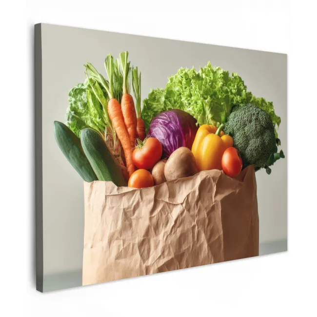 Canvas Print - Papers - Groceries - Colorful