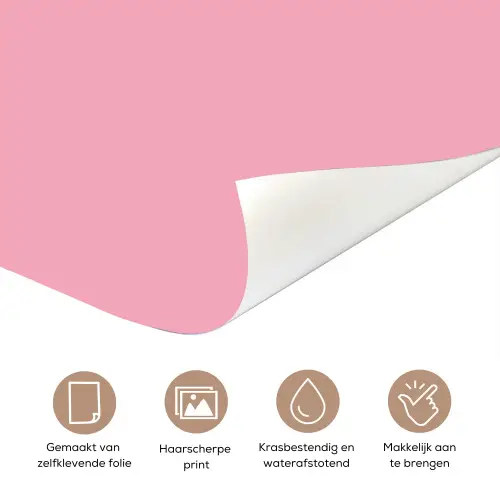 How lucky are we - Klavervier - Roze - Blauw deurposter klein -closeup_NL