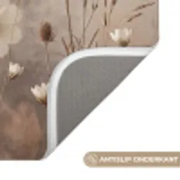 Wilde bloemen - Botanisch - Vintage - Natuur - Rustiek Badmat klein -USP_AntislipNL