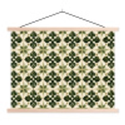 Patroon - Tegel - Groen textielposter latten blank klein 122 -3d