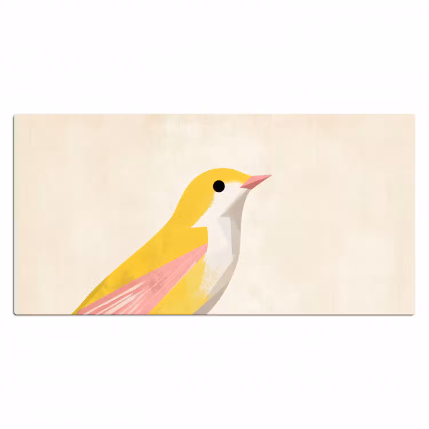 Schreibtischunterlage - Vogel - Minimalistisch - Gelb