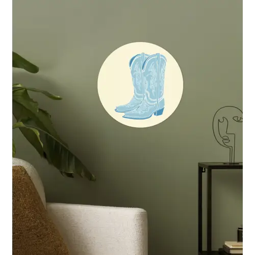 Illustratie - Cowboylaarzen - Patroon Wandcirkel behangsticker klein -sfeer2