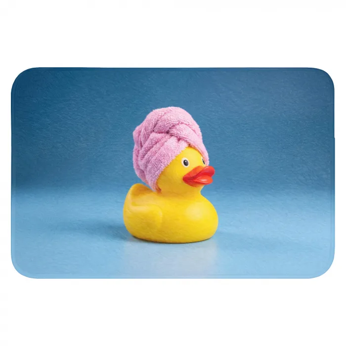 Badeend - Handdoek - Blauw WCmat klein -3d