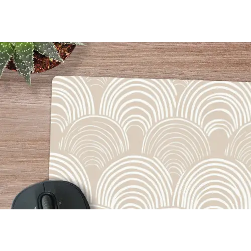 Golven - Structuur - Beige muismat rubber klein 262 -closeup