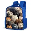 Kattenkabaal Kinderrugzak - Blauw middel -schuin