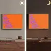 Cool - Paars - Oranje Light Box met batterij (Wandlamp) middel -sfeer3