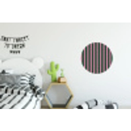 Verticale strepen - Groen - Roze Wandcirkel aluminium klein 190 -kinderkamer