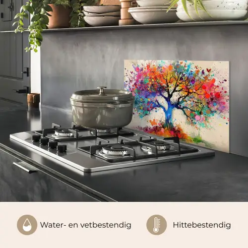 Levensboom - Natuur - Kleurrijk - Boom keuken achterwand spatscherm klein -usp_NL