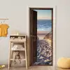 Doorkijk - Strand - Zee - Pad - Duinen deurposter klein -sfeer4