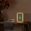 Donkergroen - Quote - Zon - Zomer Light Box met kabel (Tafellamp) klein -sfeer4