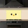 Kuiken - Vrolijk - Geel - Minimalistisch keuken achterwand spatscherm klein -sfeer1