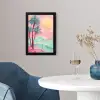 Palmbomen - Golven - Zee fotolijst zwart zonder passe partout klein -sfeer4