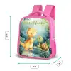 Dino - Schildpad - Jungle Kinderrugzak - Roze middel -productfoto_formaten