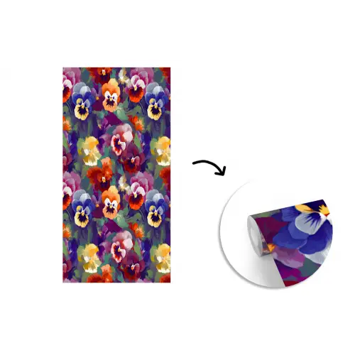 Viooltjes - Kleuren - Bloemblaadjes fotobehang vinyl groot 64 -3d