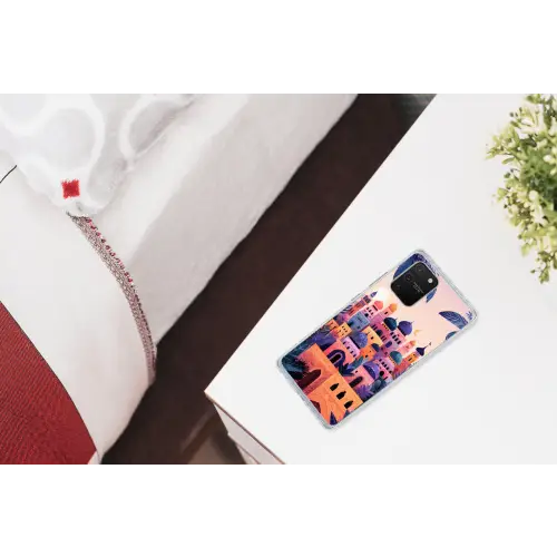 Kleurrijke stad - Zon - Islamitisch Telefoonhoesje Samsung Galaxy S10 Lite klein -kamerS10Lite