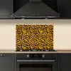 Vlekken - Oranje - Luipaard keuken achterwand spatscherm klein 900 -sfeer1