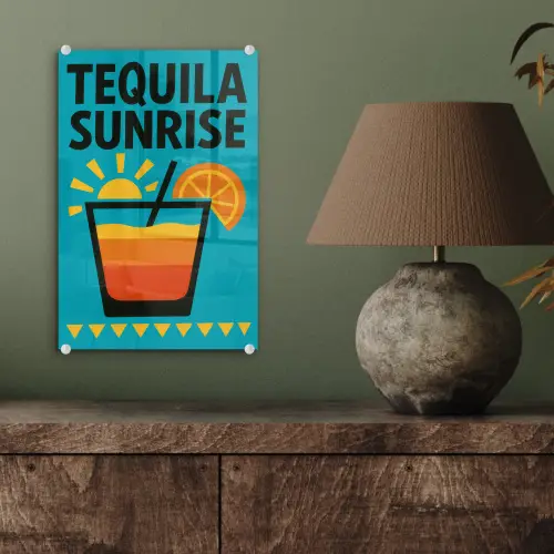 Illustratie - Tequila - Glas - Blauw plexiglas 5mm klein -sfeer3
