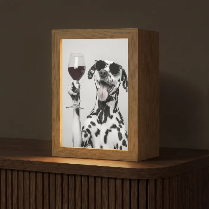 Zonnebril - Dalmatiër - Wijnglas - Tong Light Box met kabel (Tafellamp) klein -z3d_website
