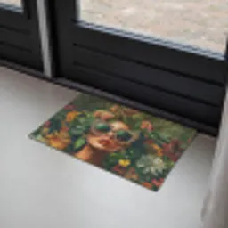 Vrouw - Panterprint - Jungle - Natuur - Luxe Deurmat klein -sfeer2