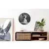 Sphynx - Kat - Dieren - Humor - Spaghetti - Zwart Wit Wandcirkel aluminium klein -kantoor