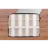Ruitpatroon - Aardetinten - Minimalistisch laptophoes neopreen klein 279 -tafel