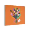 Kaartje - Boeket - Bloemen PET vilt klein -3d