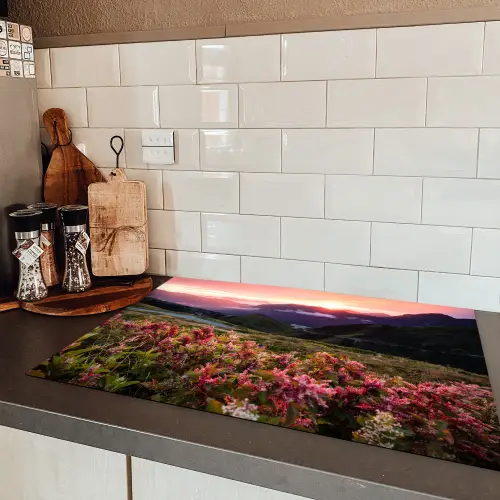 Alpengloed en Wilde Bloemen Inductie beschermer vinyl 3mm klein -sfeer3
