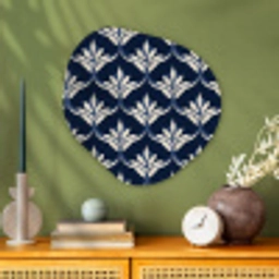 Modern - Ontwerp - Blauw Wandcirkel Organisch Aluminium middel 851 -sfeer2