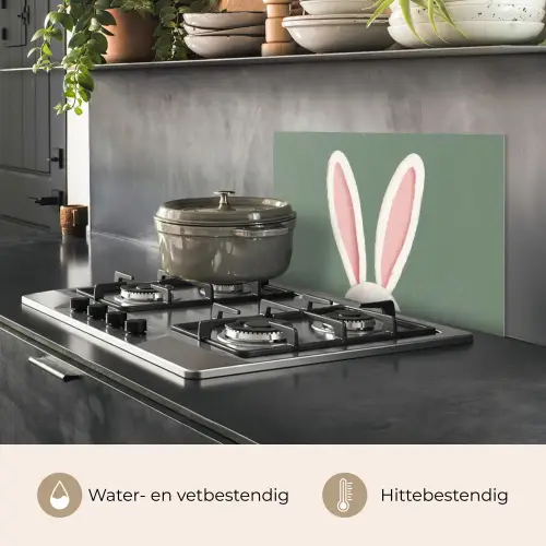 Hazen - Oren - Roze keuken achterwand spatscherm klein -usp_NL