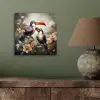 Toekan - Vogels - Bloemen - Jungle aluminium wit klein -sfeer2