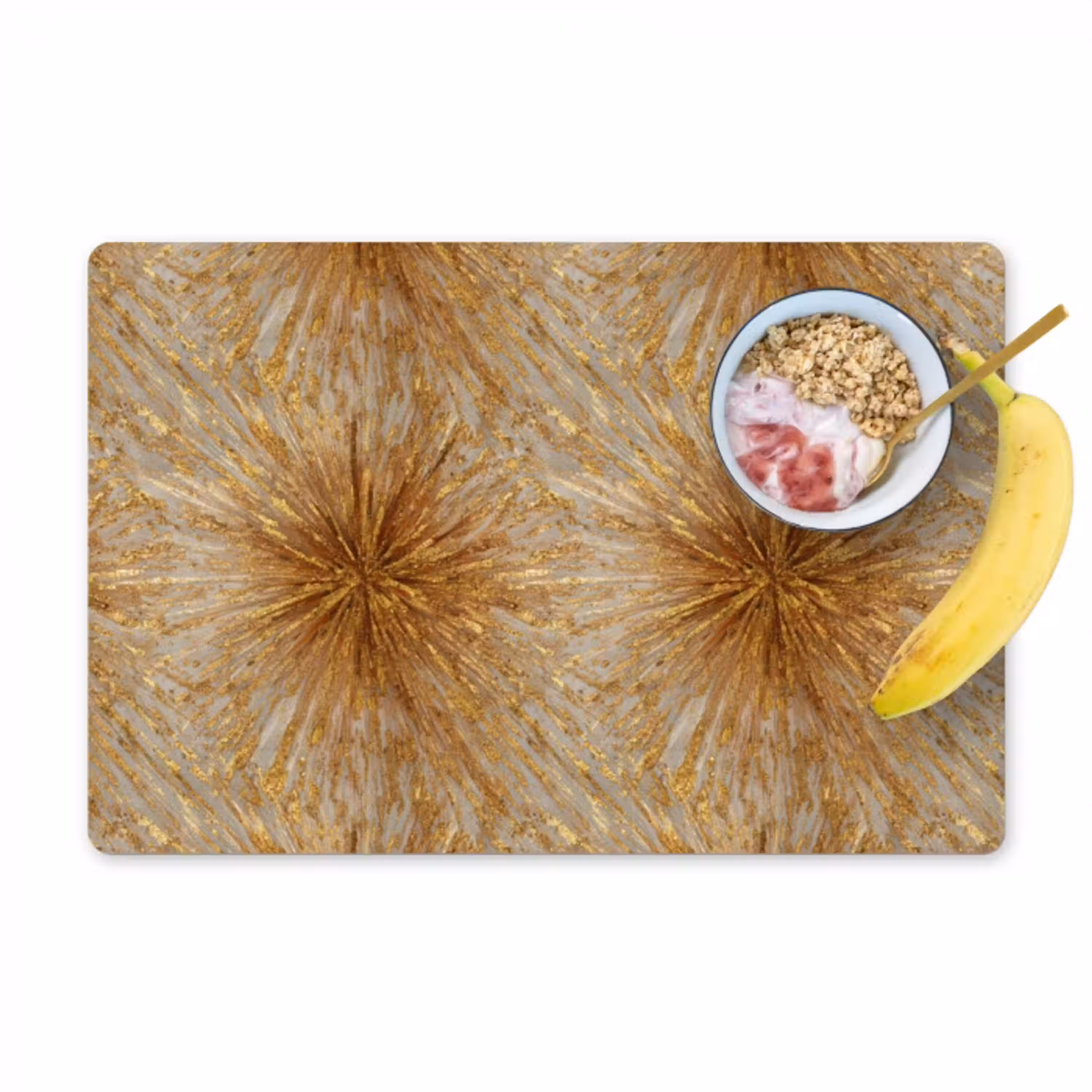 Explosie - Abstract - Goud - Wit Placemat vinyl groot 368 -zzzproduct_Kitchenyeah-website