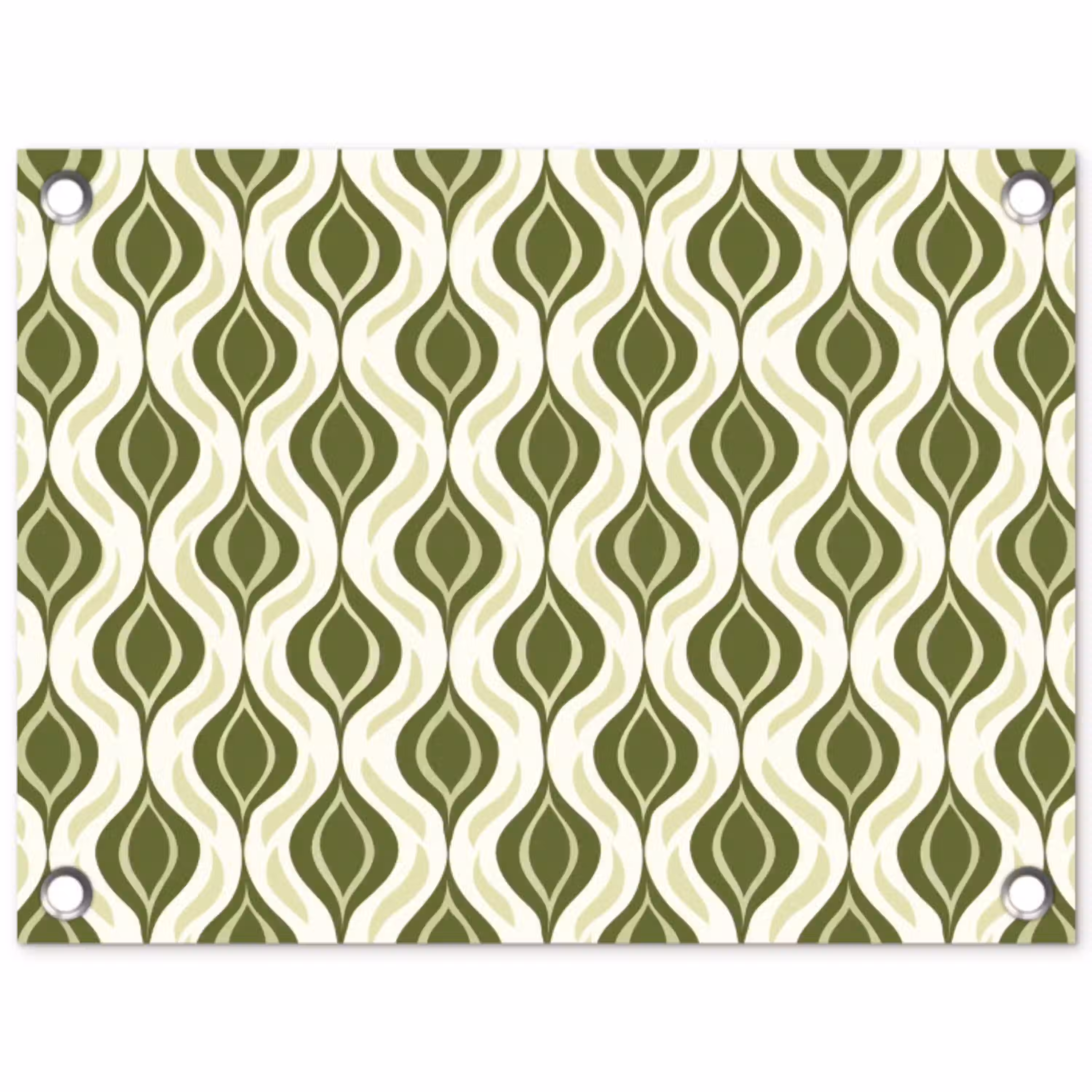 Patroon - Retro - Groen tuinposter los doek klein 239 -3d