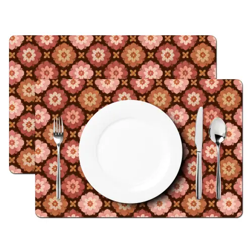 Geometrisch - Bloemen - Kleurrijk Placemat vinyl groot 368 -zzsfeer2_Kitchenyeah-website