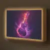 Gitaar - Muziek - Rook - Paars Light Box met batterij (Wandlamp kind) middel -z3d_website